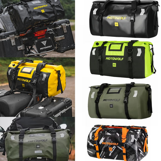 Motorcycle Dry Bag Waterproof Reflective Tail Luggage