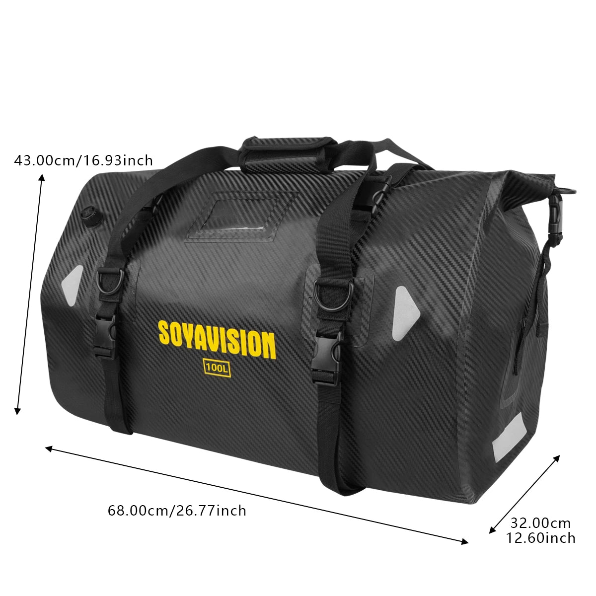 Motorcycle Dry Bag Waterproof Reflective Tail Luggage