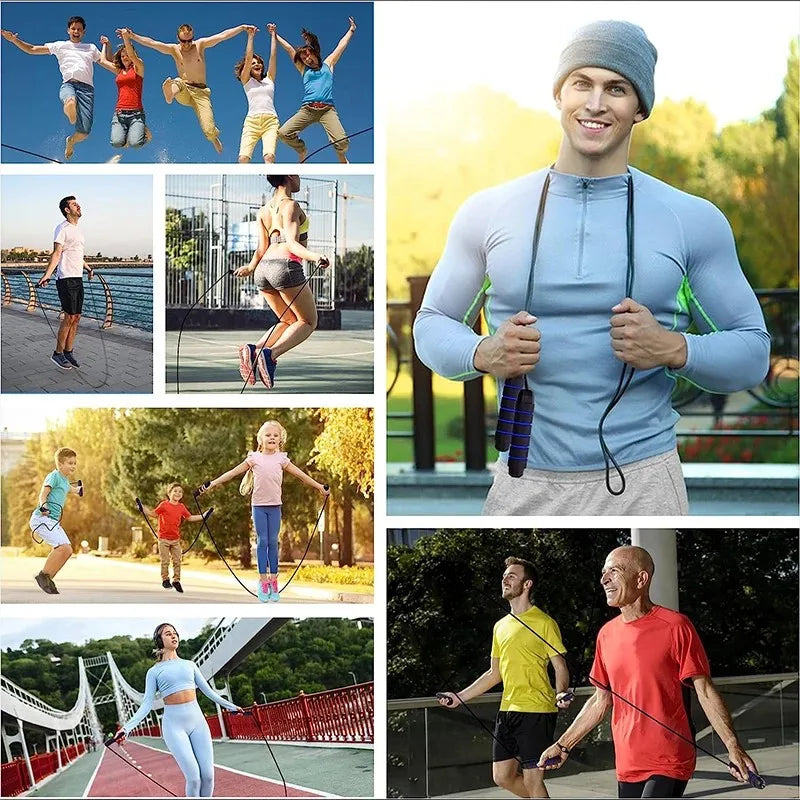 Ball Bearings Adjustable Tangle-Free Speed Wire Jump Rope