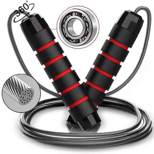 Ball Bearings Adjustable Tangle-Free Speed Wire Jump Rope