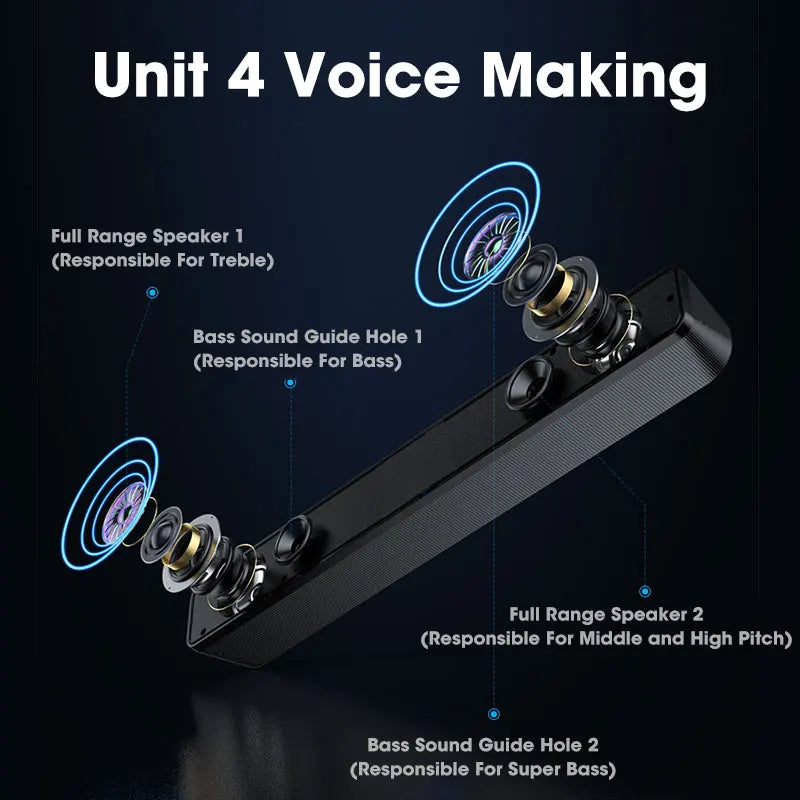 Bluetooth 4D Surround Speaker Home Theater Sound System